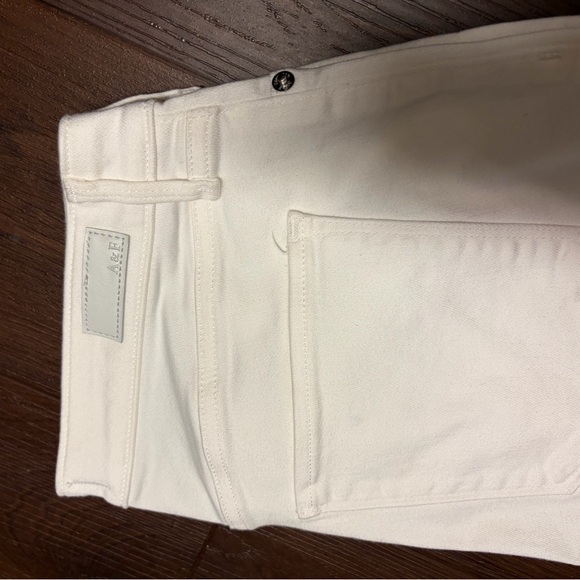 Abercrombie & Fitch mid rise boot cut jeans white womens size 29/8R - Picture 2 of 5